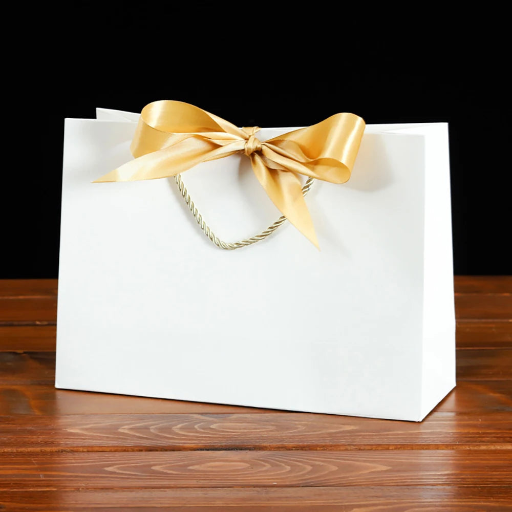 Elegant Paper Gift Bags with Handles – Ribbon Bow