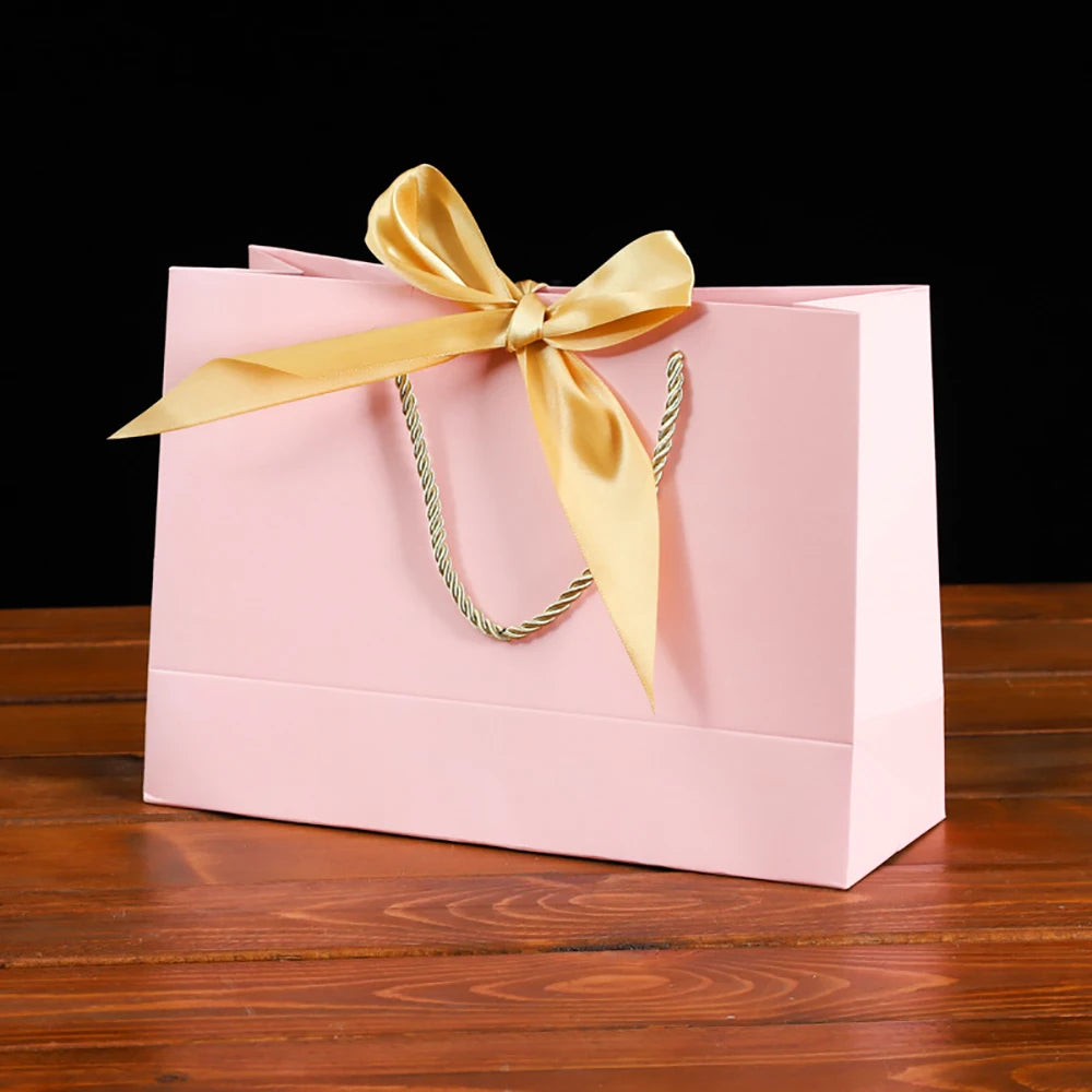 Elegant Paper Gift Bags with Handles – Ribbon Bow