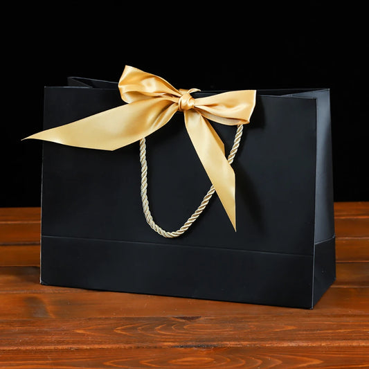 Elegant Paper Gift Bags with Handles – Ribbon Bow