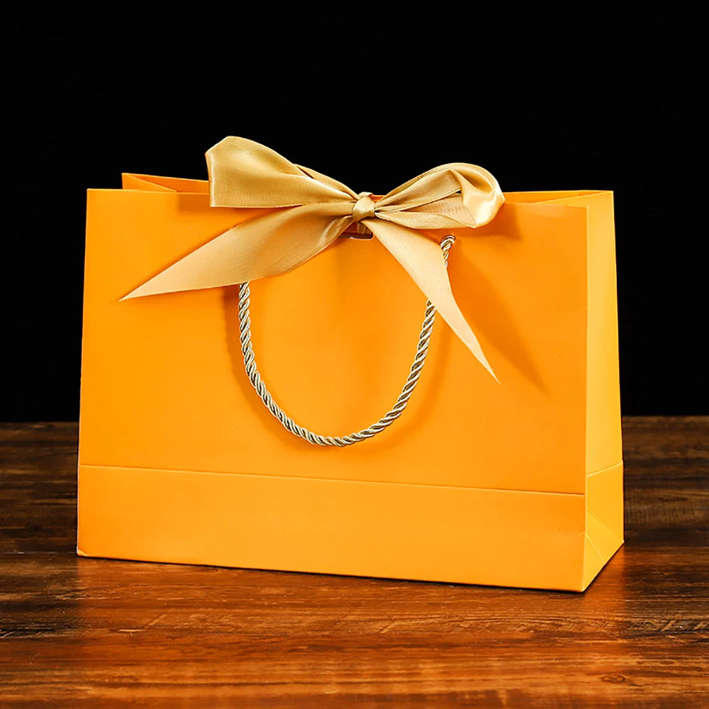 Elegant Paper Gift Bags with Handles – Ribbon Bow