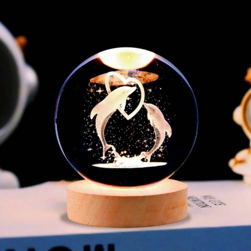 3D Crystal Planet Night Light – (Christmas edition available)