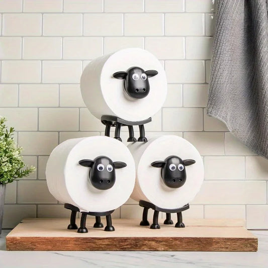 Funny 3D Sheep Toilet Paper Holder – Free-Standing Bathroom Decor & Humorous Home Gift