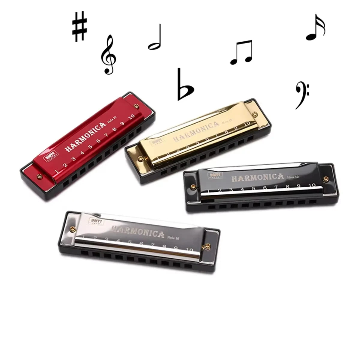 Classic Diatonic Harmonica – 10 Holes, Key of C, Includes Carrying Case