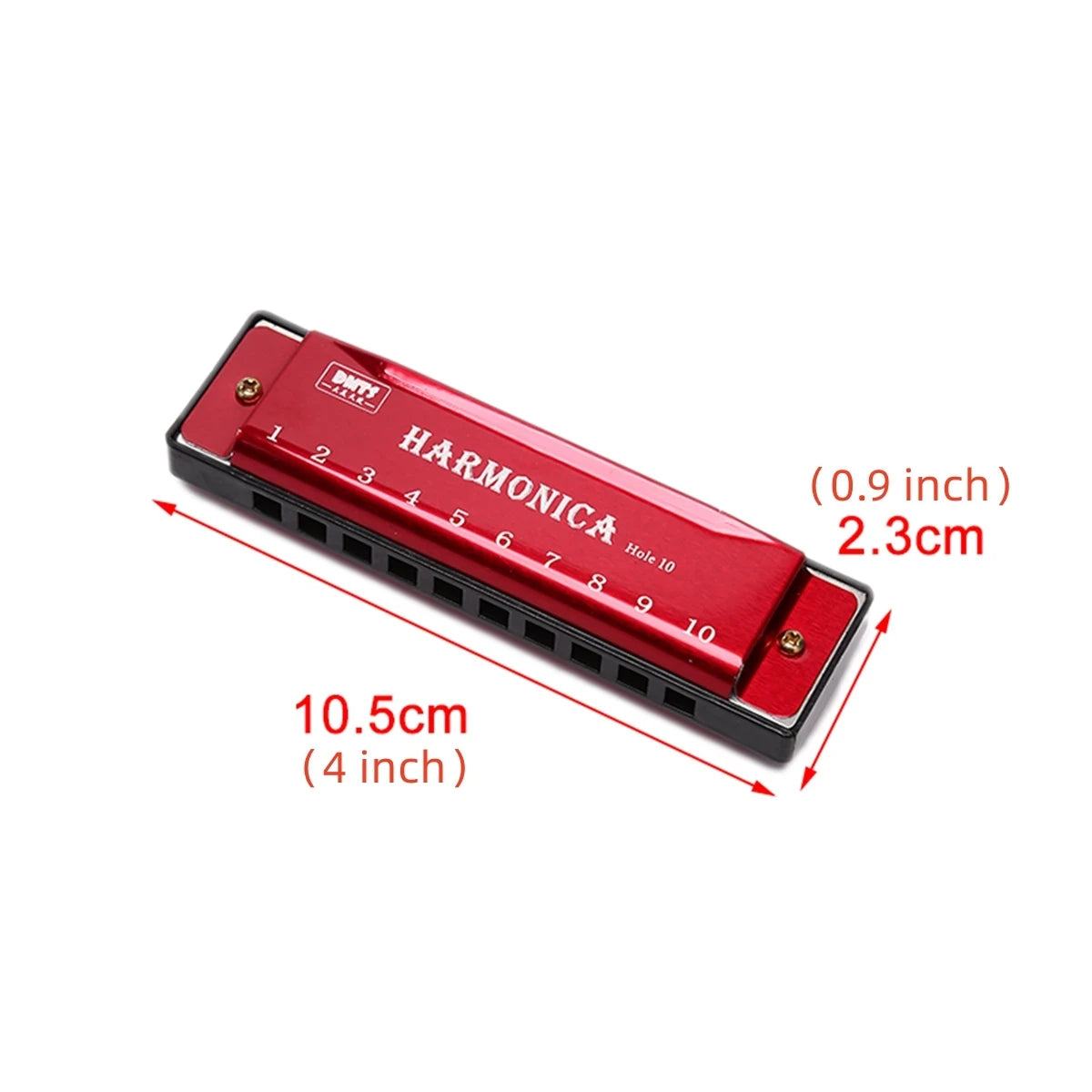 Classic Diatonic Harmonica – 10 Holes, Key of C, Includes Carrying Case