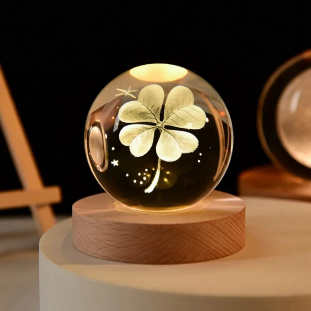 3D Crystal Planet Night Light – (Christmas edition available)