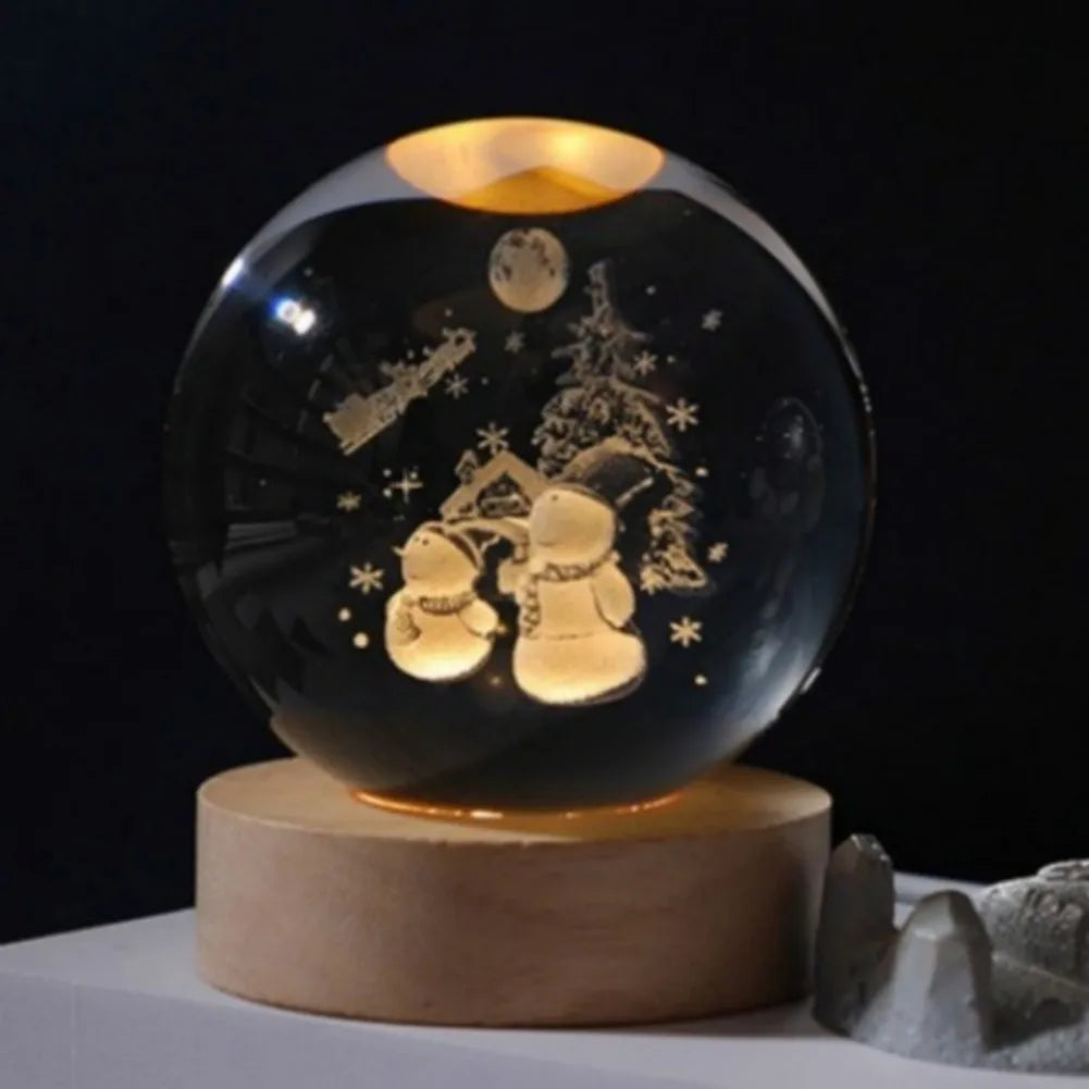 3D Crystal Planet Night Light – (Christmas edition available)