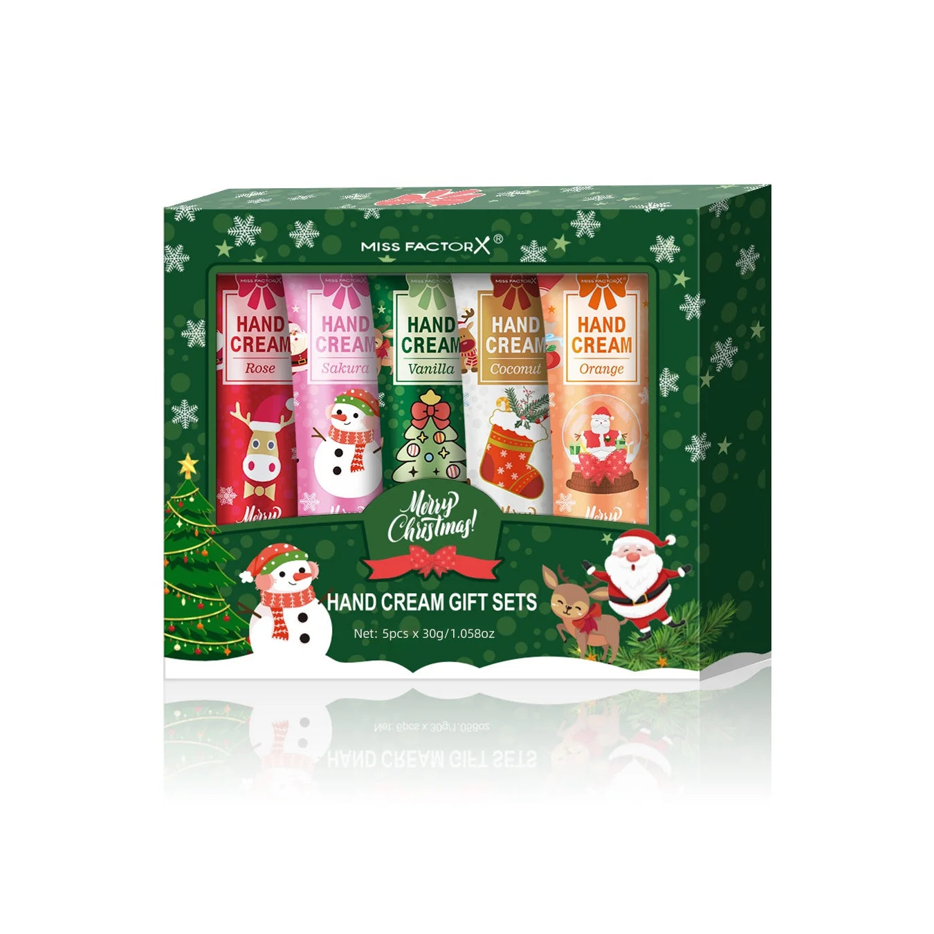 5-Piece Christmas Hand Cream Gift Set – Travel-Size Moisturizing Cream(30g Each)