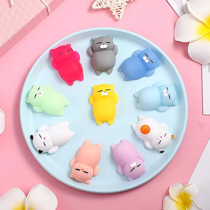Kawaii Mochi Stress Squishies – Set van 20 Mini Fidgets