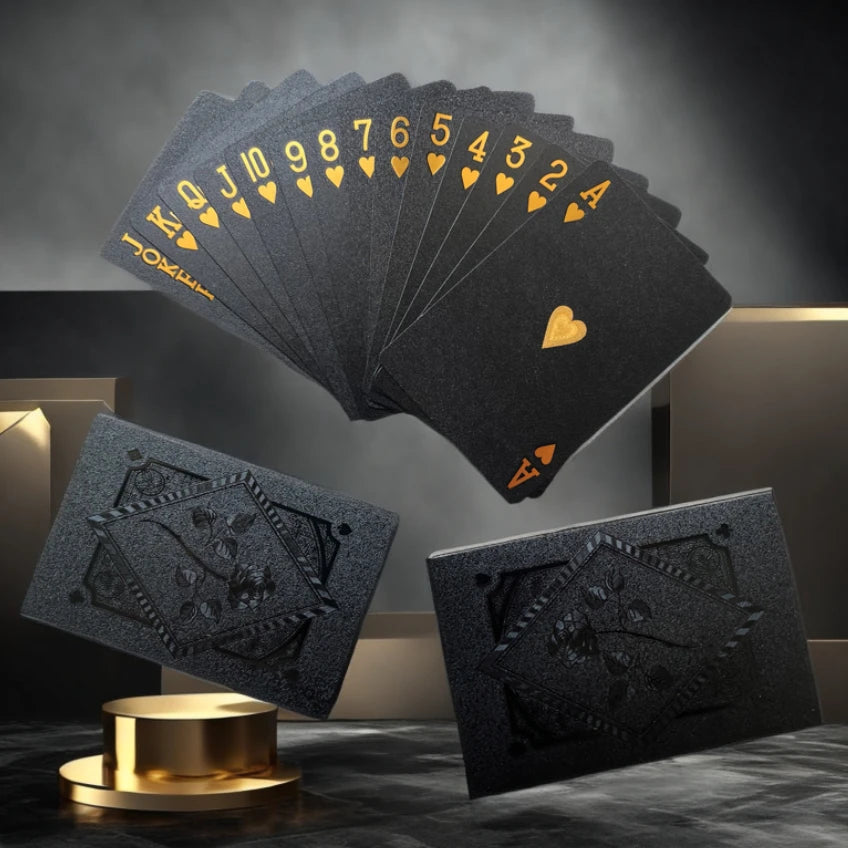Black & Gold Playing Cards – Premium Poker & Magic Trick Deck (Multiple Styles)