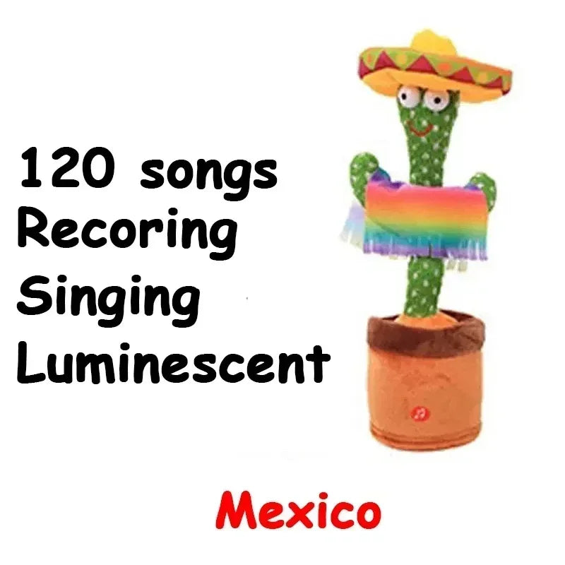 Dancing & Talking Cactus Toy – Electronic Plush with 120 Songs for Kids