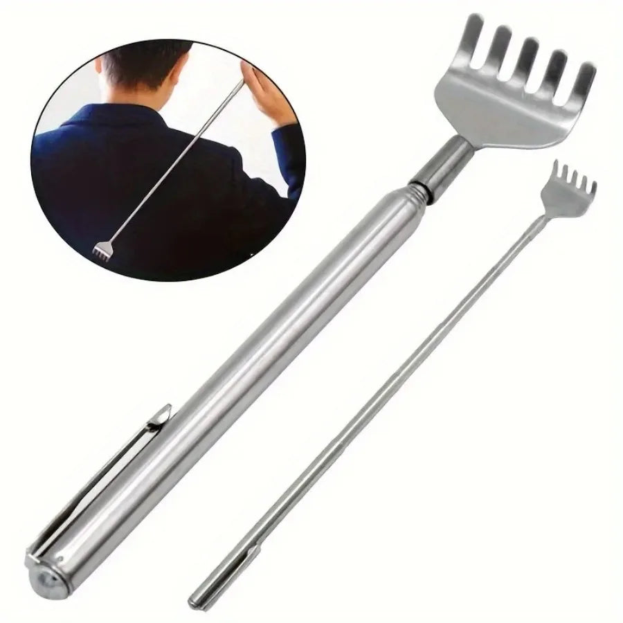 Extendable Stainless Steel Back Scratcher – Portable Scratcher