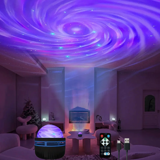 Multi-Color Galaxy Star Projector – LED Night Light with Remote for Bedroom Decor
