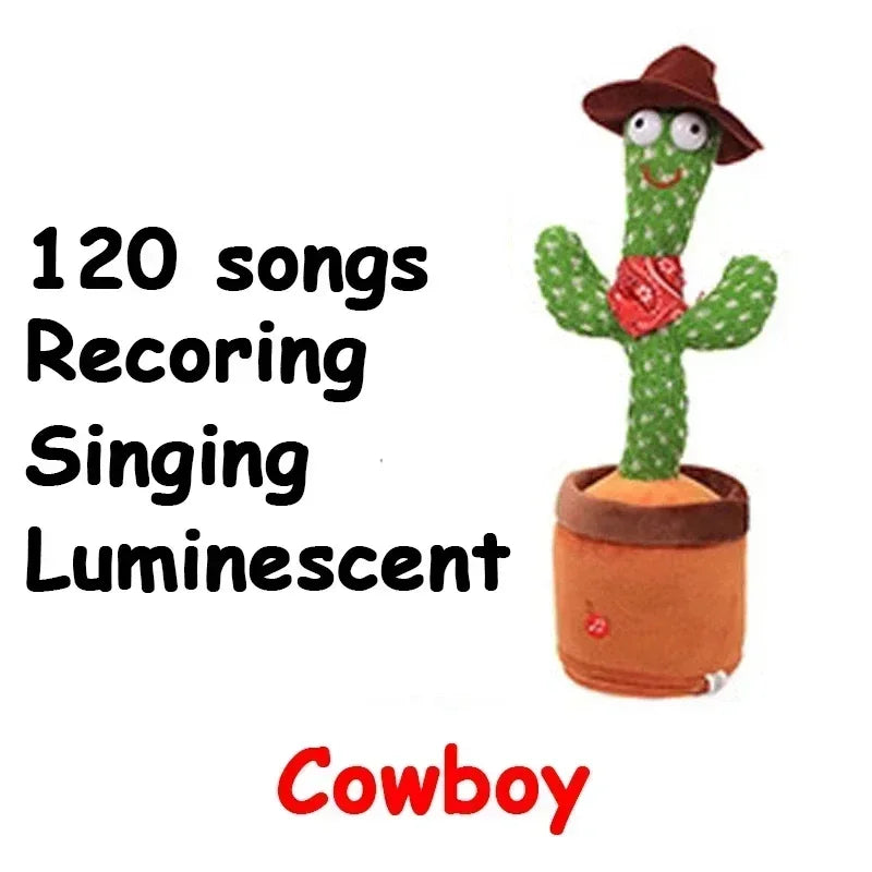 Dancing & Talking Cactus Toy – Electronic Plush with 120 Songs for Kids