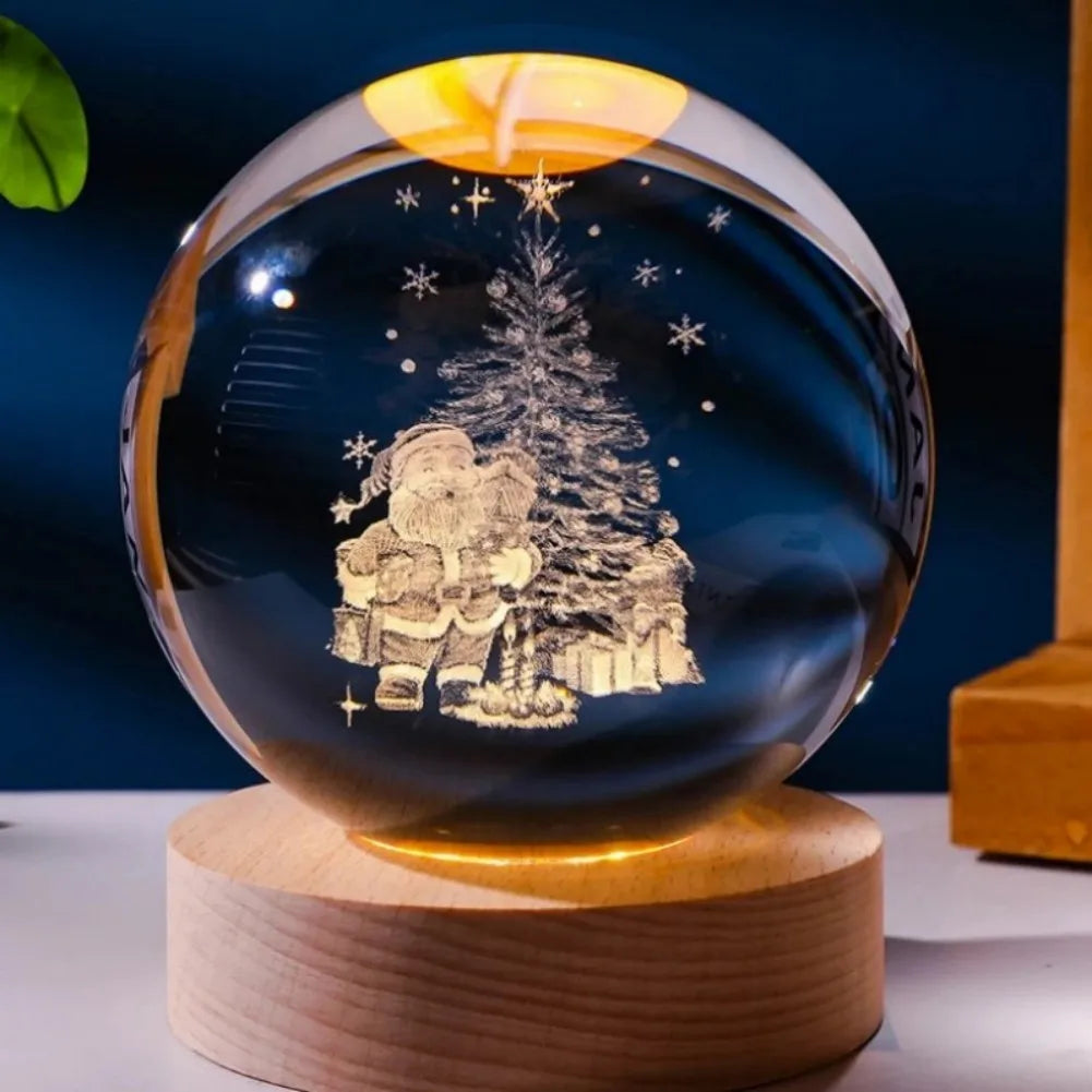 3D Crystal Planet Night Light – (Christmas edition available)