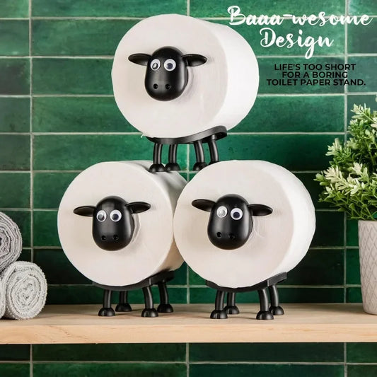Funny 3D Sheep Toilet Paper Holder – Free-Standing Bathroom Decor & Humorous Home Gift