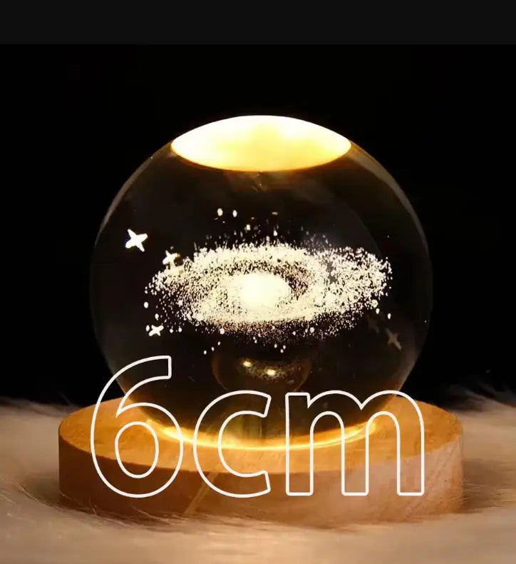 3D Crystal Planet Night Light – (Christmas edition available)