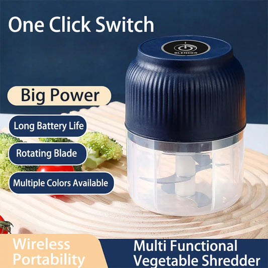 Mini Wireless Electric Garlic & Vegetable Chopper – USB Rechargeable (250ml)