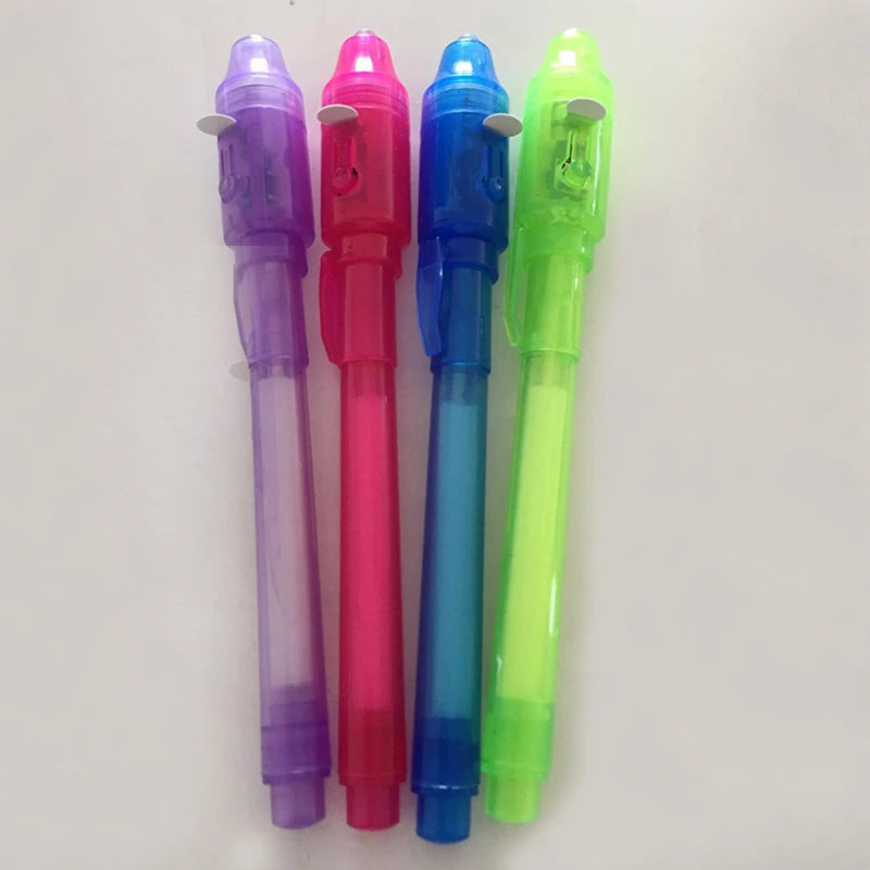 Invisible Ink Spy Pen with UV Light – Secret Message Marker (1/4 Pack)