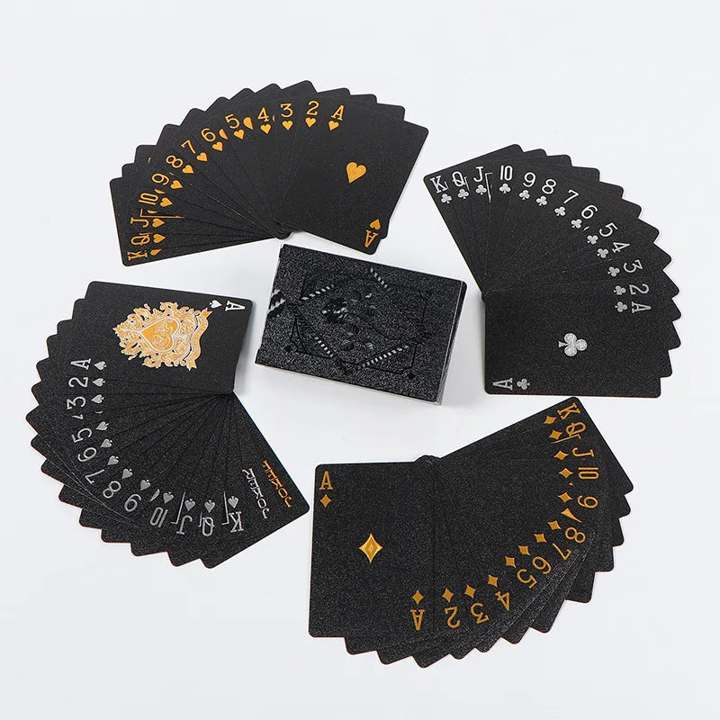 Black & Gold Playing Cards – Premium Poker & Magic Trick Deck (Multiple Styles)