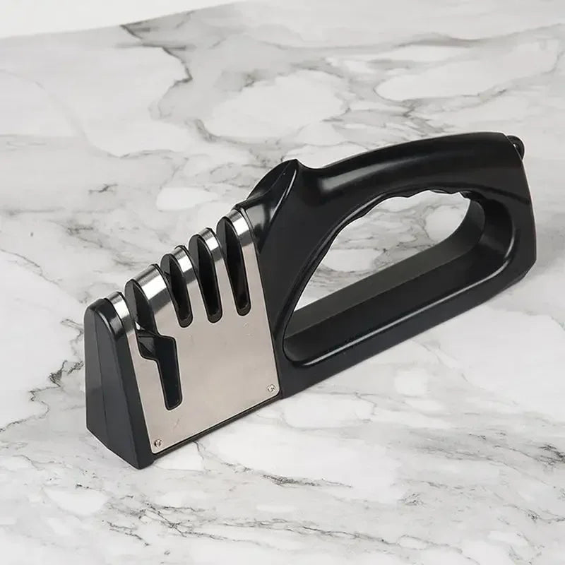 4-Stage Kitchen Knife Sharpener – Multifunctional, Portable & Non-Slip Base
