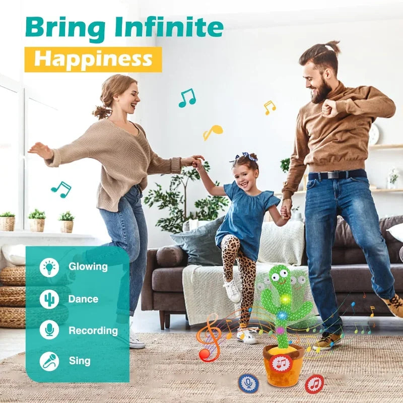 Dancing & Talking Cactus Toy – Electronic Plush with 120 Songs for Kids