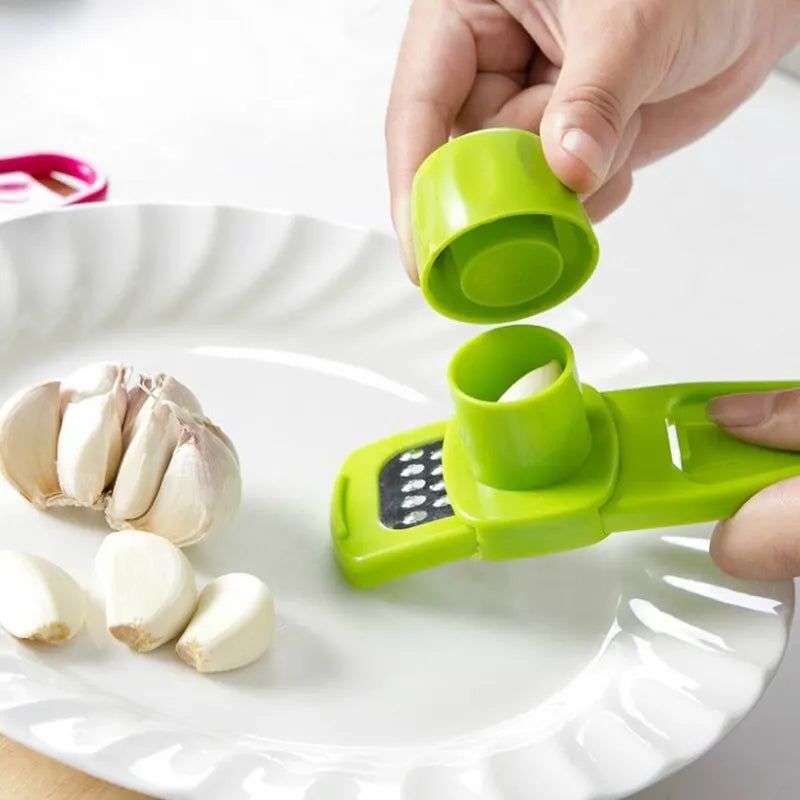 Mini Garlic Press & Grinder – Manual Garlic Masher Kitchen Tool