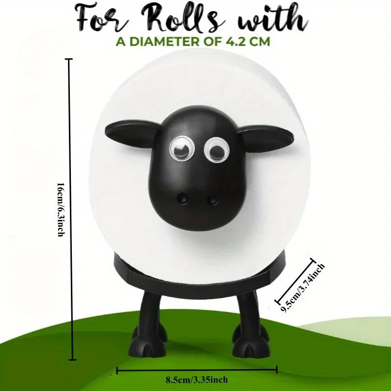 Funny 3D Sheep Toilet Paper Holder – Free-Standing Bathroom Decor & Humorous Home Gift