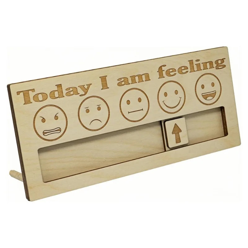 Wooden Emotion Barometer – Mood Display Decor & Gift