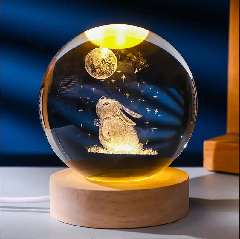 3D Crystal Planet Night Light – (Christmas edition available)